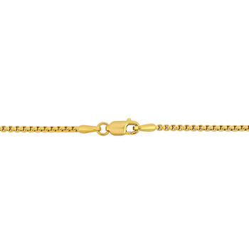 1.6mm Hollow Round Box Link Bracelet in 10k Yellow Gold -9 in