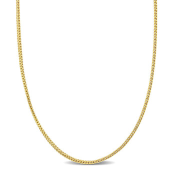 1.85mm Franco Link Chain Necklace in 10k Yellow Gold- 18 in