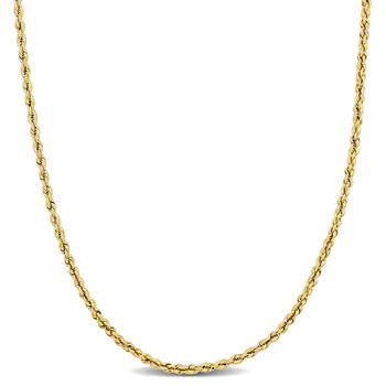 Amour 16 Inch Rope Chain Necklace In 10K Yellow Gold (3 Mm) JMS005073 ...
