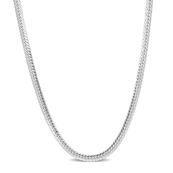 Herringbone Chain Necklace In Sterling Silver, 16 In JMS008885