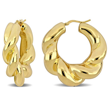 ピアス AMOUR 21mm Lattice-style Hoop Earrings In 14K Yellow Gold Amour 14k Yellow Gold 21mm Lattice-Style Hoop Earrings | eBay