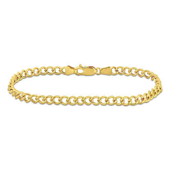 4.1mm Curb Chain Bracelet In 14K Yellow Gold, 7.5 In JMS009726 4.1mm Curb Chain Bracelet In 14K Yellow Gold, 7.5 In JMS009726