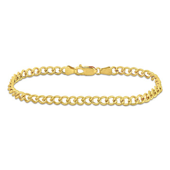 4.1mm Curb Chain Bracelet In 14K Yellow Gold, 9 In JMS009727 4.1mm Curb Chain Bracelet In 14K Yellow Gold, 9 In JMS009727