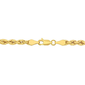 18 Inch Rope Chain Necklace In 14K Yellow Gold (4 Mm) 18 Inch Rope Chain Necklace In 14K Yellow Gold (4 Mm)
