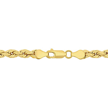 24 Inch Rope Chain Necklace In 14K Yellow Gold (5 Mm) 24 Inch Rope Chain Necklace In 14K Yellow Gold (5 Mm)