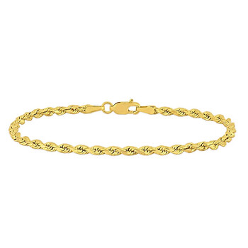Amour 3mm Infinity Rope Chain Bracelet In 14K Yellow Gold, 9