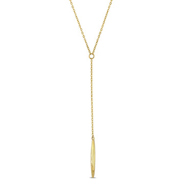 Double Teardrop Lariat Necklace in 9ct Gold