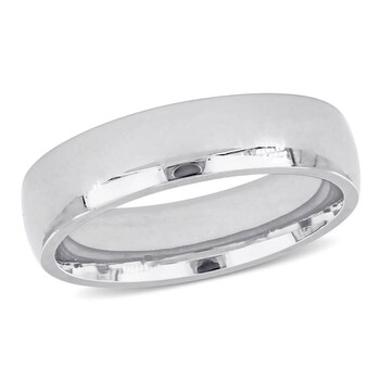 Men's 5.5mm Comfort Fit Wedding Band in 14k White Gold JMS010546