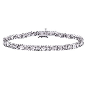 1/4 CT TW Diamond Tennis Bracelet In Sterling Silver JMS003285 1/4 CT TW Diamond Tennis Bracelet In Sterling Silver JMS003285