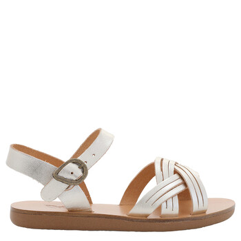 Chloé Braided Leather Pip Sandals, Brand Size 36 ( US Size 6
