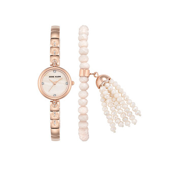 Blush Mother of Pearl Dial Ladies Watch Set 2854RGST