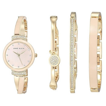 Quartz Blush Pink Dial Ladies Watch and Bracelet Set AK-2716BHST