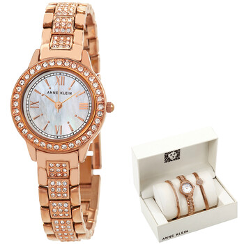 Crystal Mother of Pearl Dial Ladies Watch AK/1492RGST