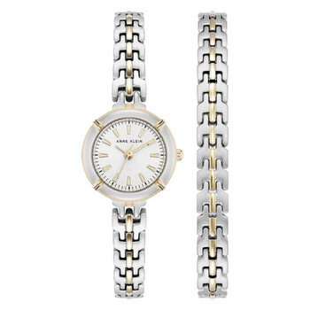Quartz Silver Dial Ladies Watch and Bracelet Set AK-5231TTST