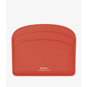 Demi-Lune Cardholder in Mango Orange
