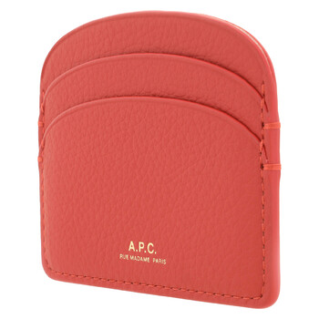 Demi-Lune Cardholder in Mango Orange