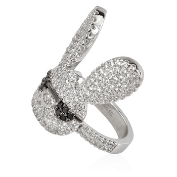 Apm Monaco Ladies Sterling Silver Crystal Rabbit Ring, Brand Size