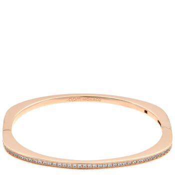Rose Alloy Dainty Pave Bangle