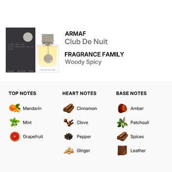 Men's Club De Nuit EDT Spray 3.6 oz Fragrances 6294015151596