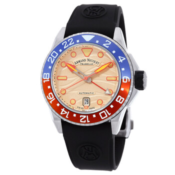 Armand Nicolet JSH Automatic Silver Dial Batman Bezel Men's