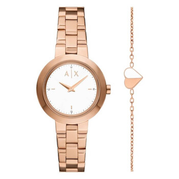 Armani Exchange Quartz Pink Dial Ladies Watch AX5182  display picture 2