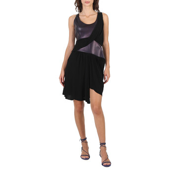 Ladies Mixed Jersey Draped Dress R05191 TJ74-C0876