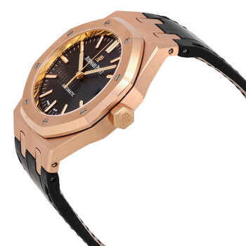 Royal Oak Automatic Black Dial 18kt Rose Gold Men's Watch 15450OR.OO.D002CR.01