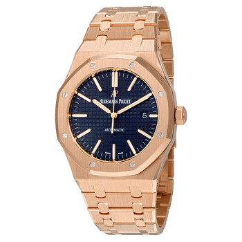Royal Oak Automatic Blue Dial 18kt Pink Gold Men's Watch 15400OROO1220OR03