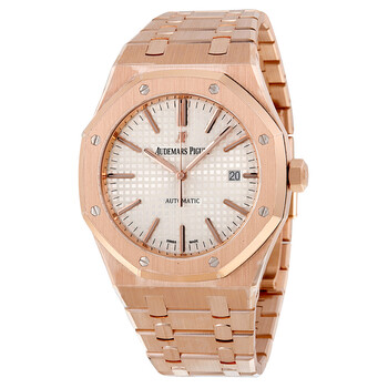 Royal Oak Automatic Silver Dial 18kt Rose Gold Men's Watch 15400OROO1220OR02