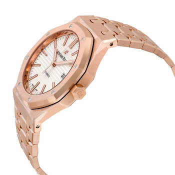 Royal Oak Automatic Silver Dial 18kt Rose Gold Men's Watch 15400OROO1220OR02