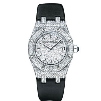 Royal Oak Diamond Pave 18 kt White Gold Ladies Watch 67625BC.ZZ.D004SU.01