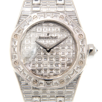 Royal Oak Diamond Pave White Gold Ladies Watch 67606BC.ZZ.9179BC.01