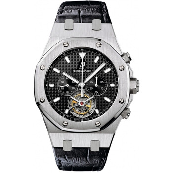 Royal Oak Tourbillon Black Dial Chronograph Men's Watch 25977ST.OO.D002CR.01