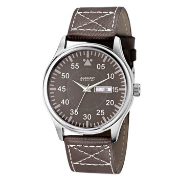 Brown Dial Brown Leather Men's Watch AS8074BK AS8074BR Brown Dial Brown Leather Men's Watch AS8074BK AS8074BR