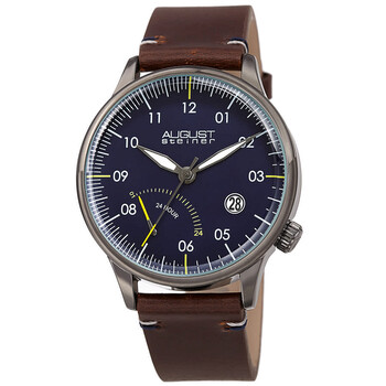 Quartz Blue Dial Brown Leather Men's Watch AS8285GNBU