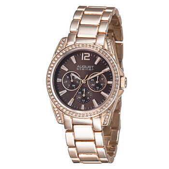 Rose Gold-tone Metal Brown Dial Quartz Ladies Watch AS8075RG Rose Gold-tone Metal Brown Dial Quartz Ladies Watch AS8075RG