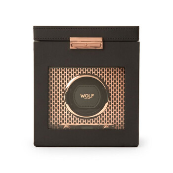 WOLF Cub Single Watch Winder with Cover in Bordeaux Color, 461126 Wolf Cub Single Winder With Cover Bordeaux | King Jewelers main image 4
