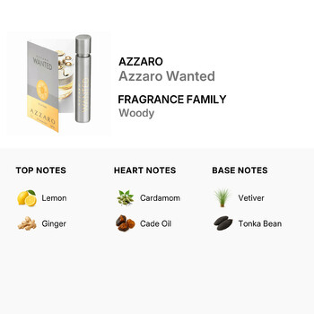 Men's Azzaro Wanted EDT Spray 0.04 oz Fragrances 3351500016631