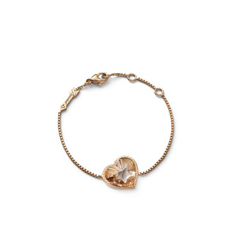 Baccarat 18K Gold Plated on Sterling Silver, Crystal Heart And