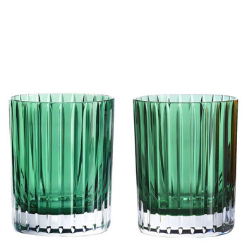 Crystal Harmonie Colors of Joy Tumbler Number 2 Glass - Emerald Green - Set of 2