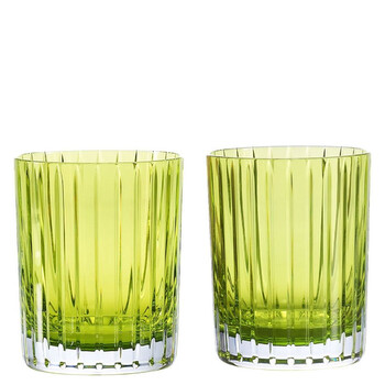 Crystal Harmonie Colors of Joy Tumbler Number 2 Glass - Moss - Set of 2
