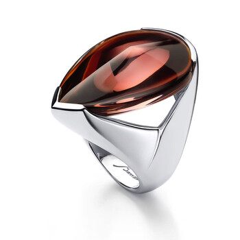 Baccarat 'Fleur De Psydélic' Red Crystal Ring Size 5.5 2610664