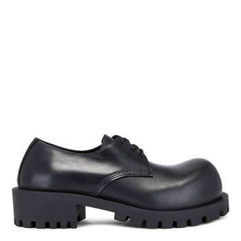 Balenciaga Black Leather Hummer Derbie Shoes, Brand Size 43  display picture 3
