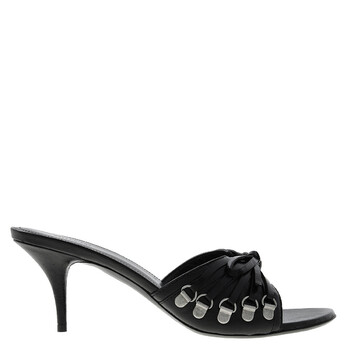 Balenciaga Cagole 70 Leather Mule Sandals, Brand Size 40 ( US Size