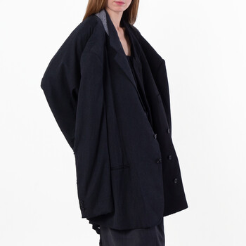 Distressed Double Sleeve Tailored Jacket, Size 2