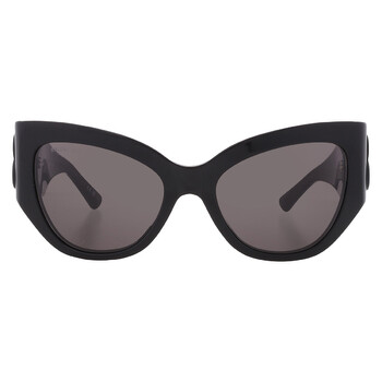 Balenciaga Grey Cat Eye Ladies Sunglasses BB0322S 002 55