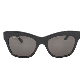 サングラス BALENCIAGA Woman Sunglasses Grey BB0258S 001 Balenciaga Grey Oval Ladies Sunglasses BB0267S 001 57