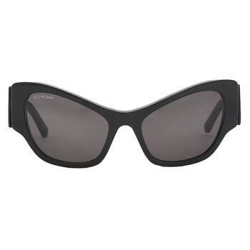 Balenciaga Grey Cat Eye Ladies Sunglasses BB0258S 001 58 