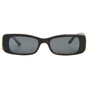 Balenciaga Grey Rectangular Ladies Sunglasses BB0321S 001 57