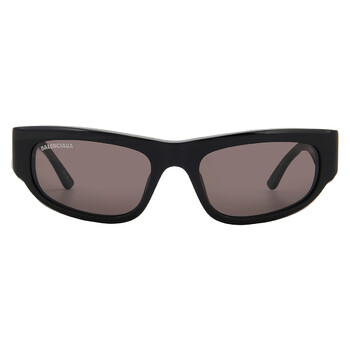 Grey Rectangular Unisex Sunglasses BB0388S 001 56